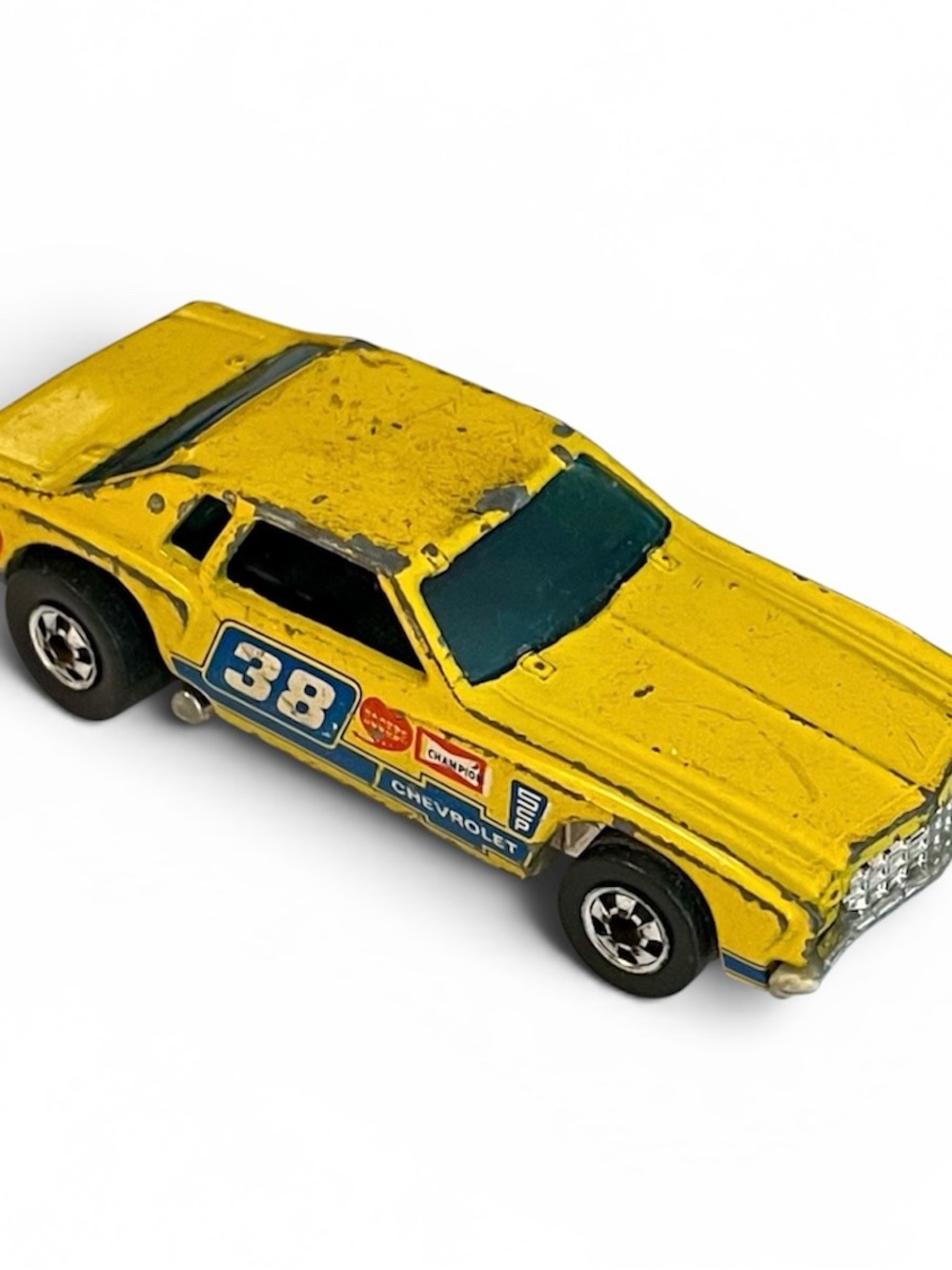 Hot Wheels Vintage 1974 Chevrolet Monte Carlo #38 Stocker Yellow Diecast Metal